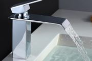 Bathroom Waterfall Water Tap Chrome Lavatory Tap Bath Fittings Washbasin Fittings Single-Lever Mixer Washbasin Faucet (FREE POSTAGE)