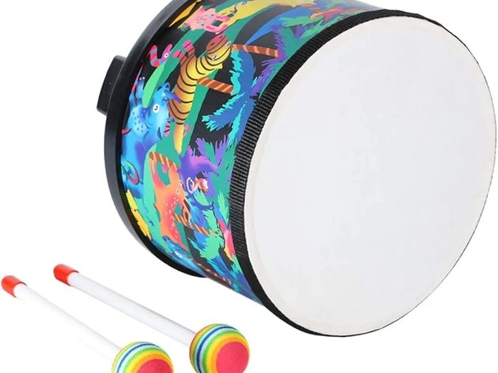 Floor Tom Drum 8 inch Drum Percussion Music Instrument Drums with 2 Mallets, Special Christmas Birthday Gift (Forest 8 inch)