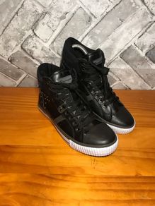 Champion Ladies/Boys/Mens UK6 EUR39 Black Faux Leather Hi tops   S-C