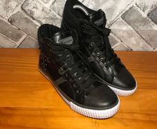 Champion Ladies/Boys/Mens UK6 EUR39 Black Faux Leather Hi tops   S-C