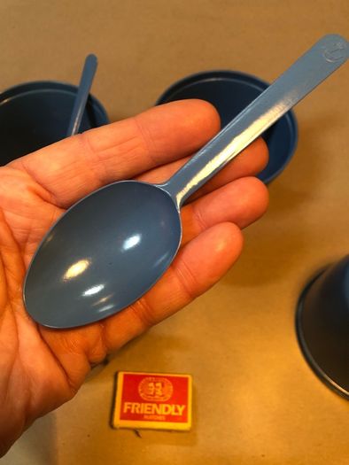 WW2 "The Blitz" Bakelite Bowl & Spoon 1940s