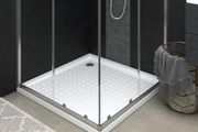Shower Base Tray with Dots White 90x90x4 cm