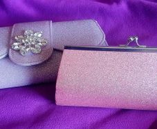 Metallic clutch bags