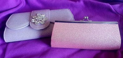 Metallic clutch bags