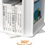 3 Tier Rotating Bookshelf Kids House Shape, Free Standing Revolving Kids Bookcase Image 4