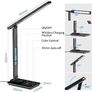LED Desk Lamp with Wireless Charger, USB Charging Port, 5 Colors 5 Brightness Dimmable Eye-Caring Desk Lamp, Night Lights, Clock & Calendar & Temperature Table Lamp for Home Office MULTIPLE COLOURS AVAILABLE (FREE SHIPPING) Image 6