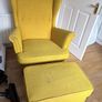 IKEA yellow chair & footstool Image 2