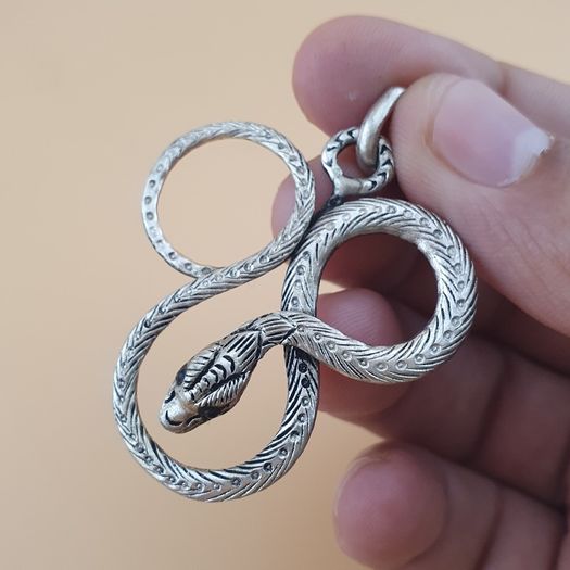 Vintage Brass Snake Beatiful Handmade Pendant