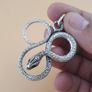 Vintage Brass Snake Beatiful Handmade Pendant Image 7