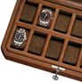 12 Slot Leather Watch Box - Luxury Watch Case Display Organizer, Microsuede Liner, Locking Mens Jewelry Watches Holder, Men's Storage Boxes Holder Large Glass Top (Tan/Brown) Image 5