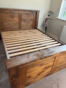 king size oak bed.