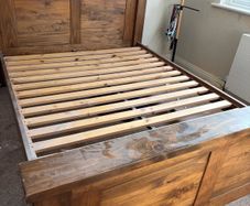 king size oak bed.