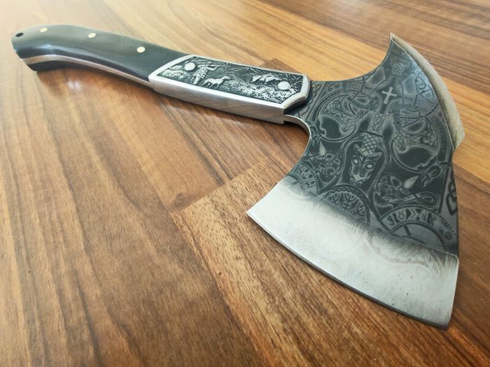 Unique Outdoor Axe Camp Celtic Engraved By Di'Casteel