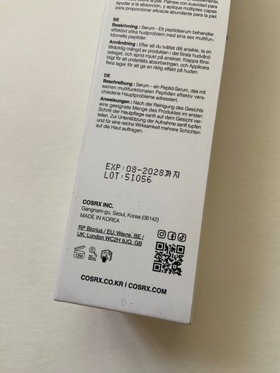 Cosrx the 6 peptide skin booster