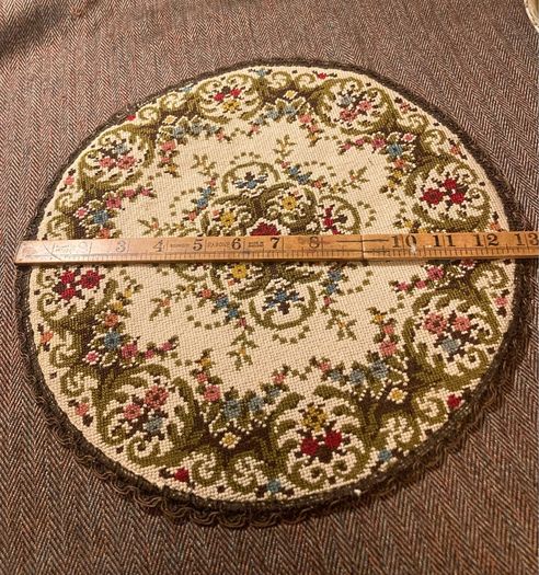 Vintage tapestry plate rest