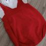 Wedoble red knitted Dungarees 6-9M Image 2