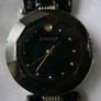 18k Gold Plated Vintage Dimpax Crystal Blue Glass Ladies Quartz Wrist Watch (some Scratches On The Crystal) Image 2