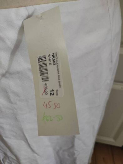 White Nikki Alexander lined skirt new
