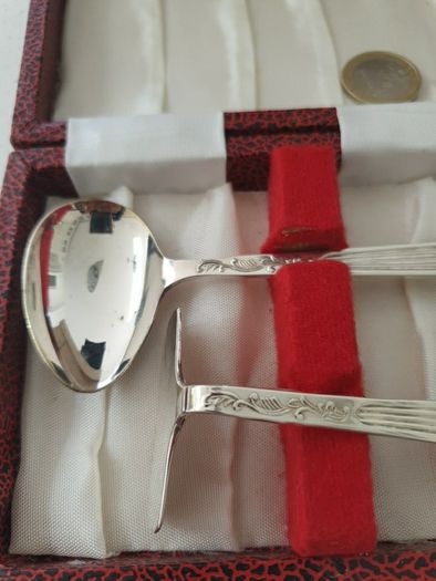 Vintage Silver EPNS Boxed Baby Spoon Set