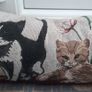 Door draught excluder, cushion guard embroidery with cats pattern Image 2