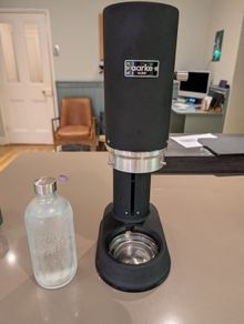 Aarke Carbonator Pro, Sparkling Water Maker with Glass Bottle, Matte Black Finish