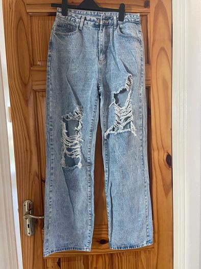 Blue ripped jeans