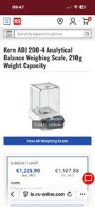 KERN ADJ 200-4 Analytical balance weighing scale