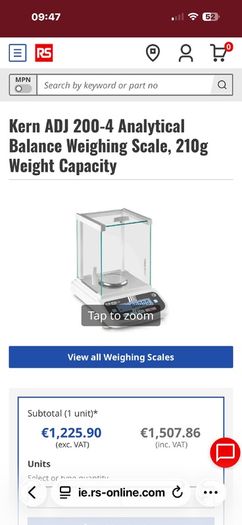 KERN ADJ 200-4 Analytical balance weighing scale