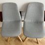 Set of 2 Grey Chairs Fabric Seat EZ Living Interiors Image 4