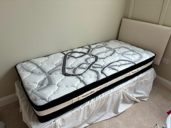 Single bed, almost new mattress and headboard