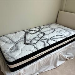 Single bed, almost new mattress and headboard