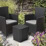 3-Piece Rattan Effect Storage Table Image 4
