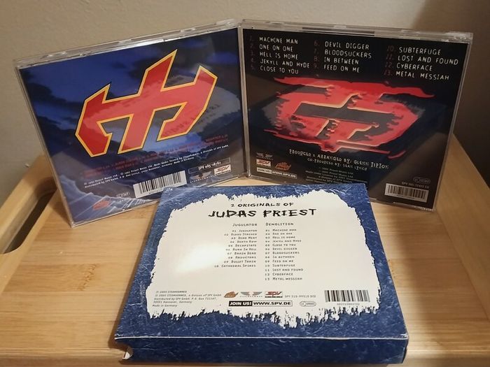 Judas Priest 2 original of Judas Priest Jugulator and Demolition CD Album's