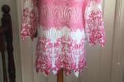 Cerise/white Top Brand New Size 14 with tags.