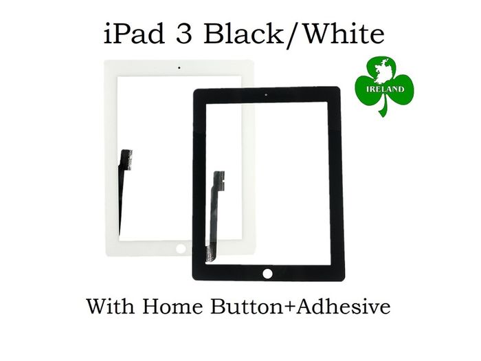 For iPad 3 iPad 4 Touch Screen Digitizer Glass with Home Button and Adhesive
