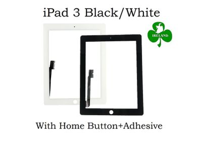 For iPad 3 iPad 4 Touch Screen Digitizer Glass with Home Button and Adhesive