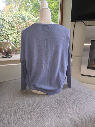 Blue wool and cashmere knit uk12