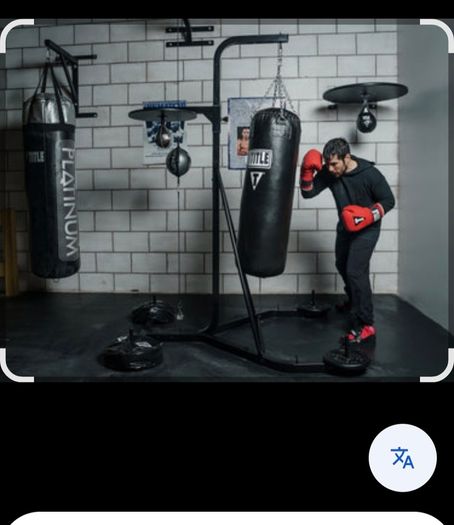 heavy boxing bag and speed ball stand