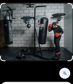 heavy boxing bag and speed ball stand