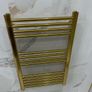 EX Display Brass 800x500 Towel Warmer and Angled Brass Valves Image 2