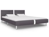 Bed Frame Grey Faux Leather 150x200 cm