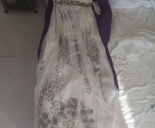 white beaded waist dress NWT