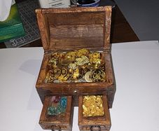 Pirates chest gold coins etc