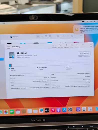 MacBook Pro 13.3" Touch Bar A1706 2017 3.5GHz Intel i7 | 500GB SSD | 16GB Memory macOS Ventura (Iris Plus Graphics 650 1536 MB) Battery Cycle: 131