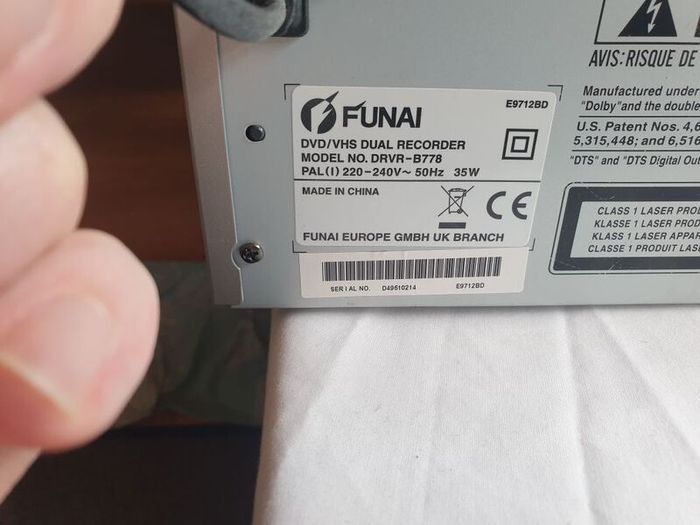 Funai Drvr-b778 Dvd Vhs Combo