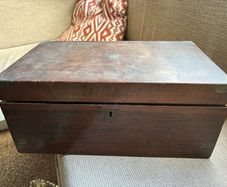 Victorian wood writing slope desk top stationary box