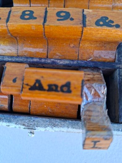 Old wooden stamp/print set