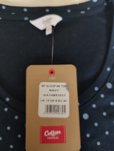 Ladies Cotton Traders Long Sleeved Cotton Top, size 12 (new with tag)