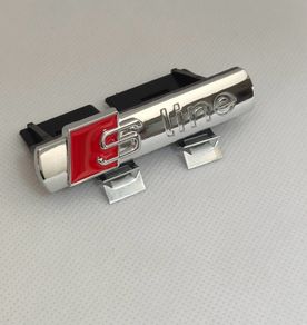 Audi S line grill badge silver