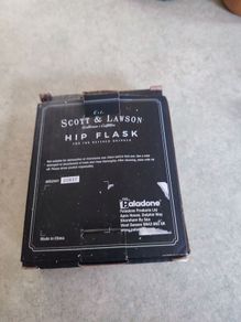 Scott & Lawson Comin's Cr Hip Flask New In Box.